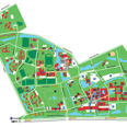 Illustratie van de campusplattegrond